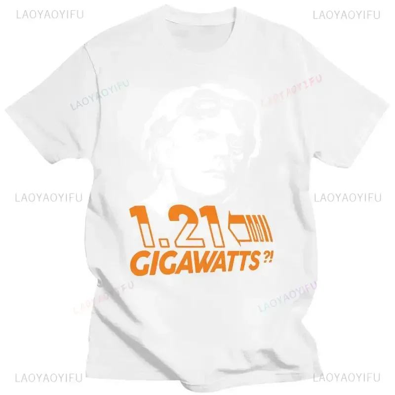 تي شيرت رجالي بني يعود إلى المستقبل ، قمم ممتعة ، تي شيرت فضفاض ، قمم ، ملابس ،