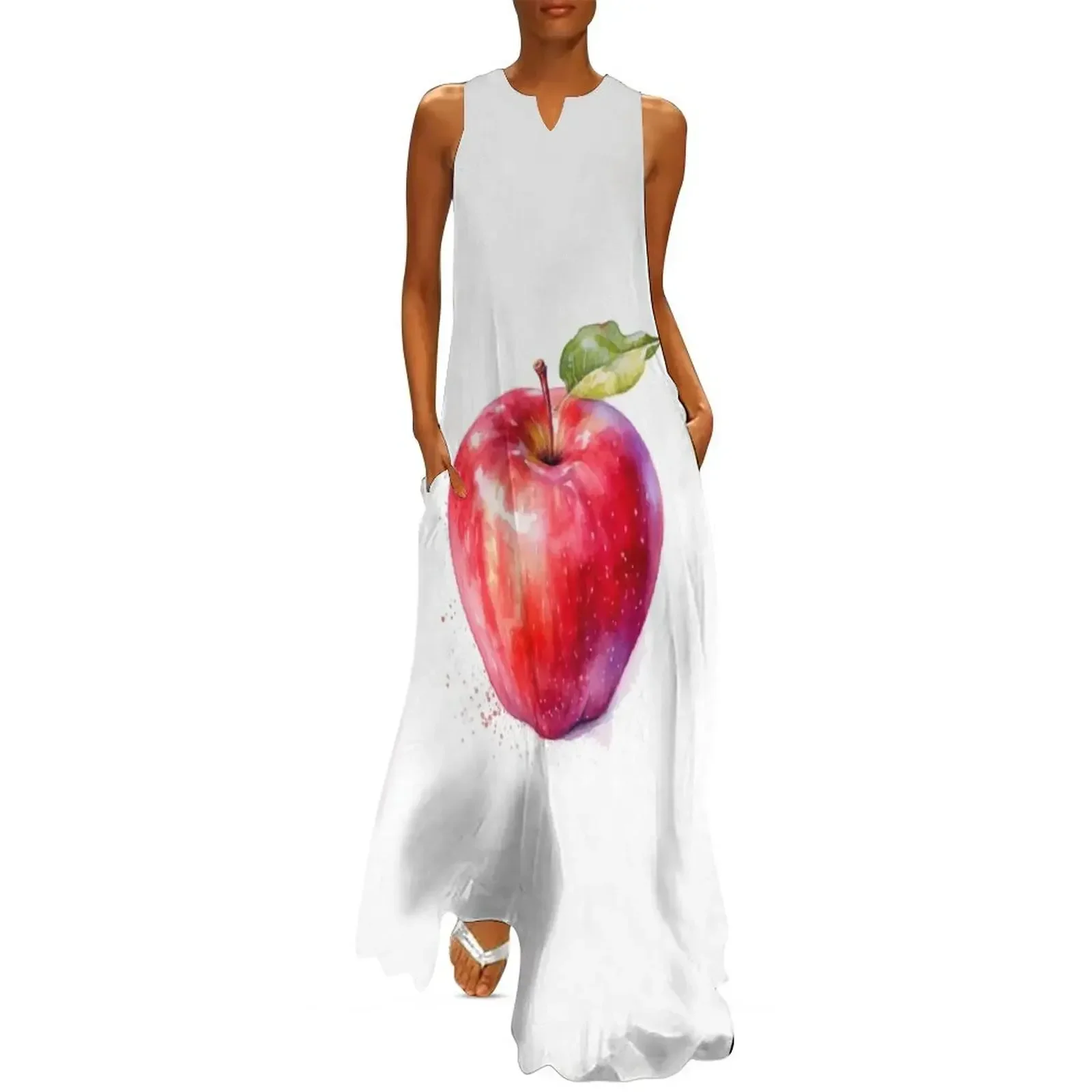 

Apple - Watercolor Long Dress birthday dress purple dress for women 2025 summer woman 2025