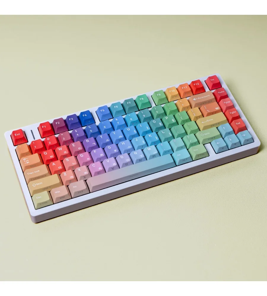 

Keycap Korean Russian Thai European small language Wooting fantasy double engraving light transmission Pbt original full set