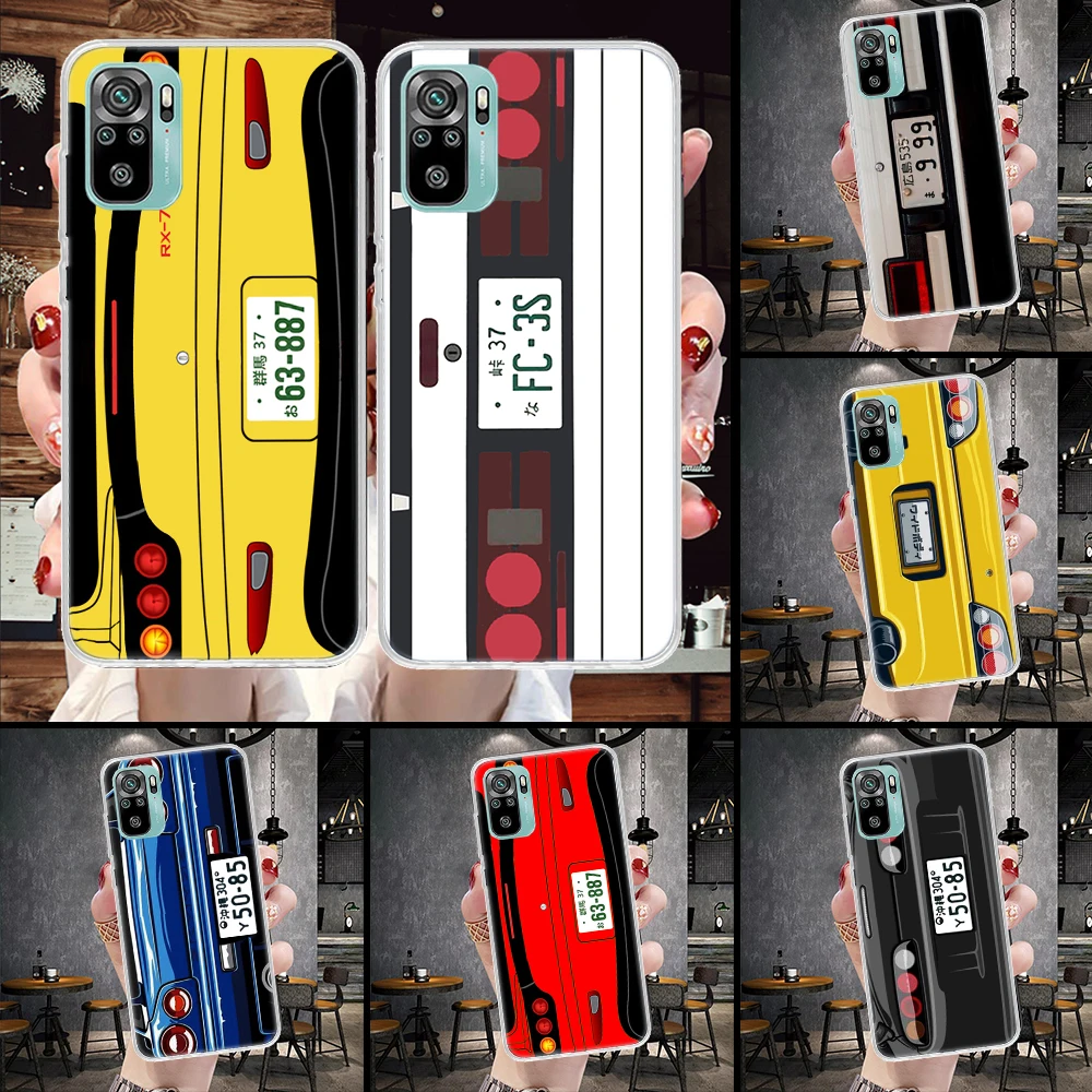 Japan Anime Initial D Car Taillight Soft Phone Case For Xiaomi Redmi 9A 9C 9T 10A 10C 10 9 Prime 10X 8A 8 7A 7 6A 6 Pro K40 K20