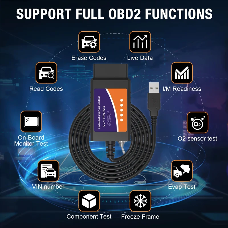 ELM327 FORscan Code Reader USB V1.5 Switch with PIC18F25K80 Chip HS/MS CAN OBD2 FORscan Diagnostic Scanner Tool For Ford