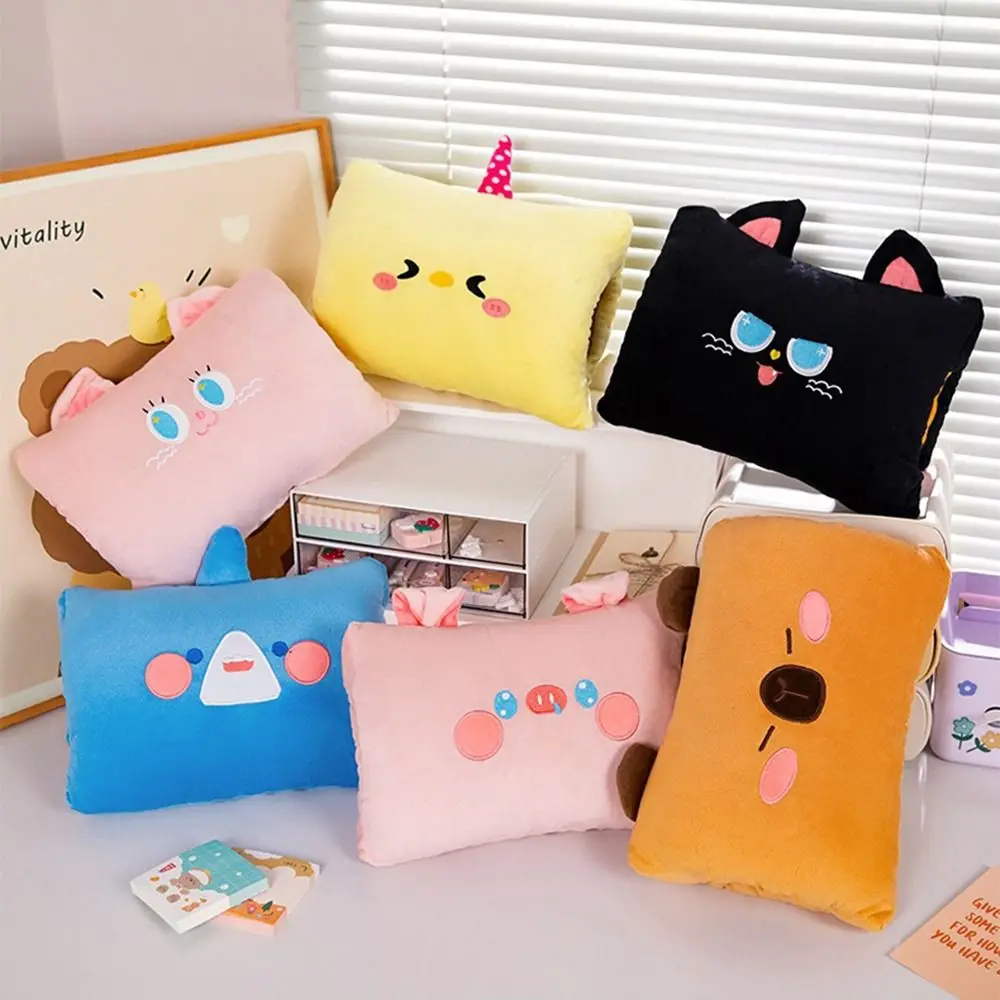 

Cartoon Hand Warmer Pillow Animal Shaped Soft Plush Throw Pillow Hand-warming Pillow Comfortable Office Nap Pillow School