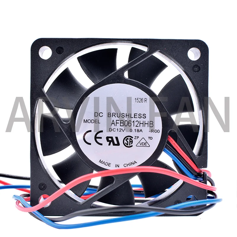 

Brand New Original AFB0612HHB 6cm 6015 60mm Fan DC 12V 0.18A Double Ball Bearing Large Air Volume Cooling Fan