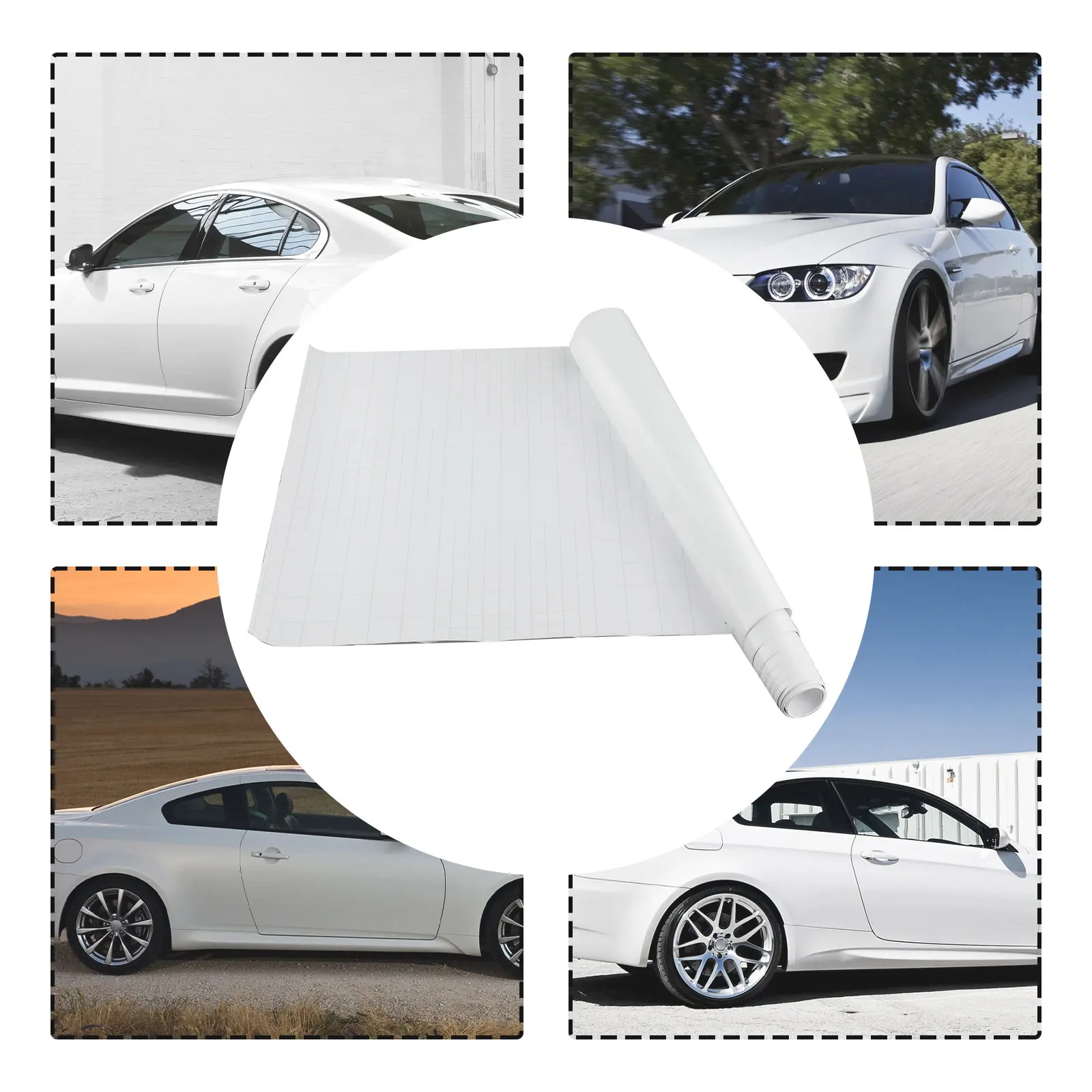 New Practical Useful Car sticker Decor 1pc Decal Wrap Film Gloss White UV-resistant Waterproof Air Bubble Free