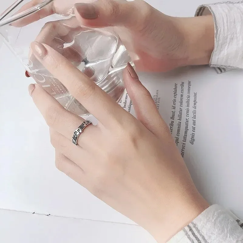 

Vintage note five line sheet music ring with personalized opening, tail ring, best friend, couple, high-end trendy accessory