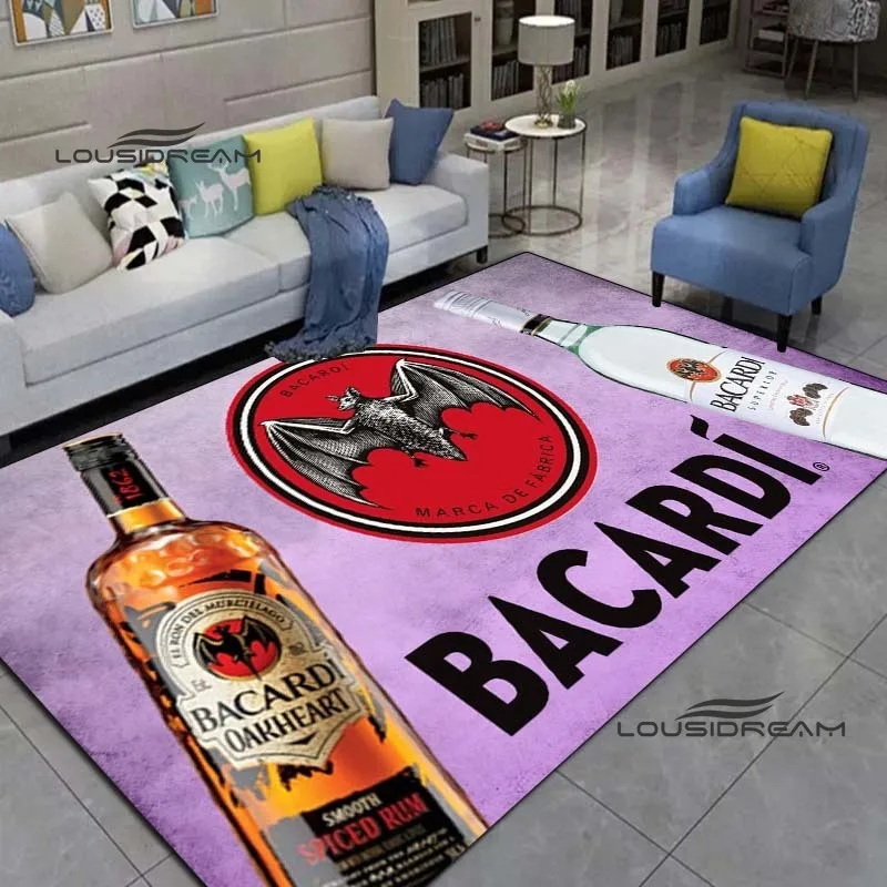 Bacardi Rum Carpets and rugs Fashion 3D printing Living room Bedroom Large area soft Carpet Home Children's room floor Mat