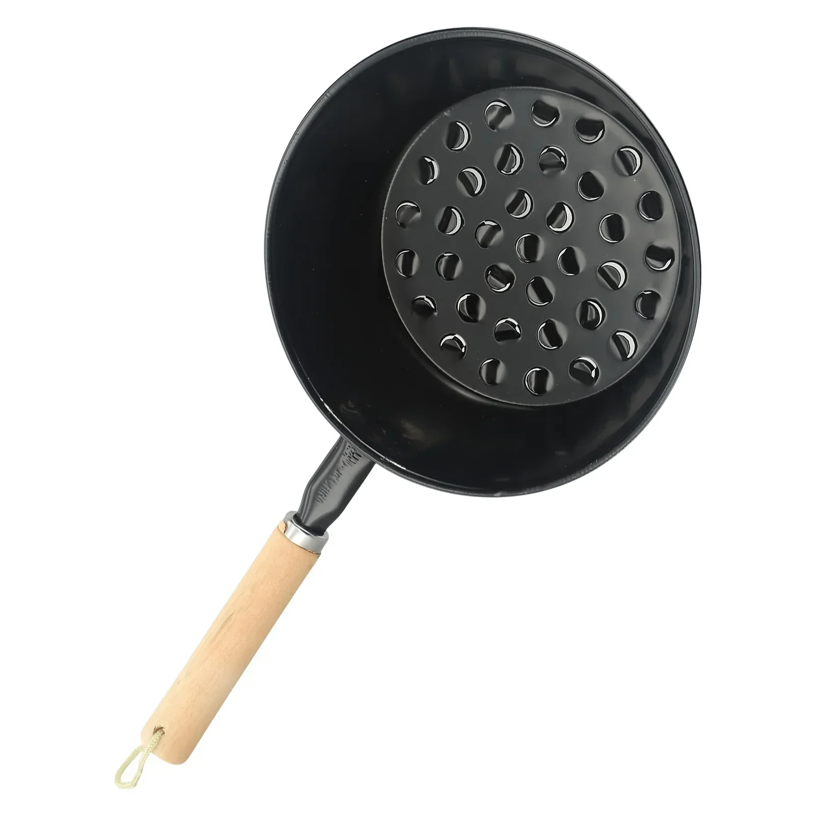 16*5.5cm/ 6.29*2.16inch Stove BBQ Tool Charcoal Pot Charcoal Stove Iron + Wood Material L*W High Temperature Portable Convenient