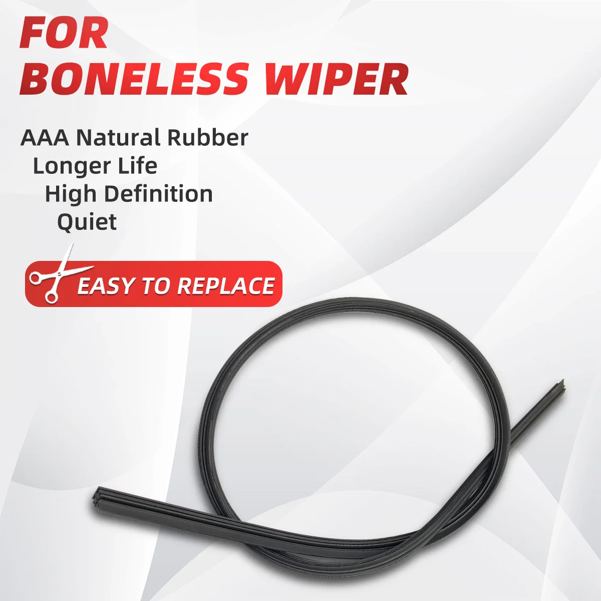 Car wiper rubber strip filler, suitable for 6mm frameless wiper blades, automotive parts 14 \