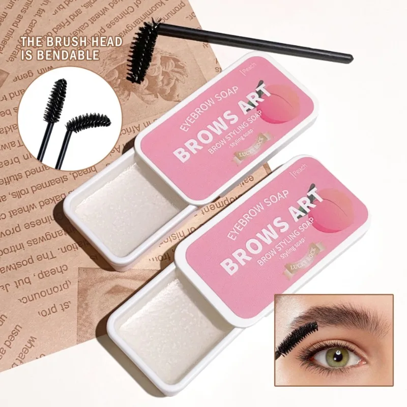 Clear Brow Soap Wax - มินิดีบุกเจลเขียนคิ้ว, กันน้ํา Fluffy Brow Styler