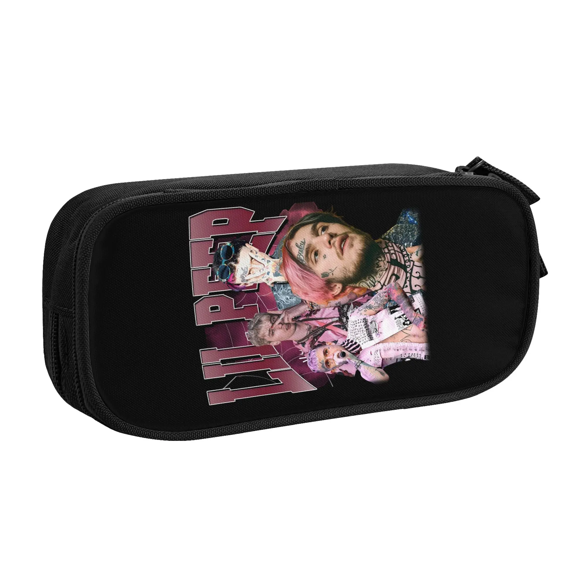 Rapper Lil Peep Swedish American  Pencil Cases for Boys Girls Large Storage  Pen Box Bag School Supplies