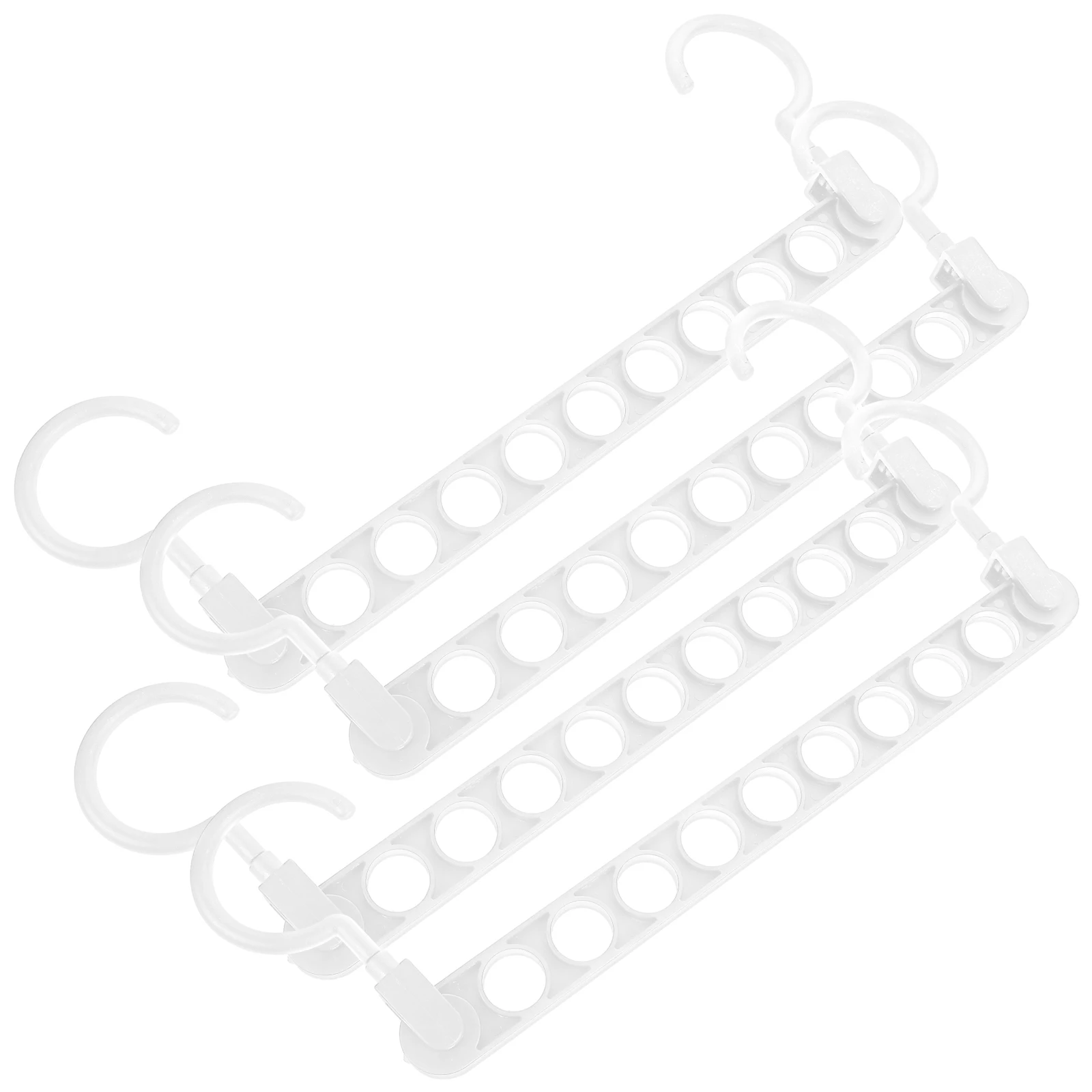

4pcs Foldable Clothes Hangers Thickened Space Saving Wardrobe White Multi functional Closet Storage Racks Home Dorm