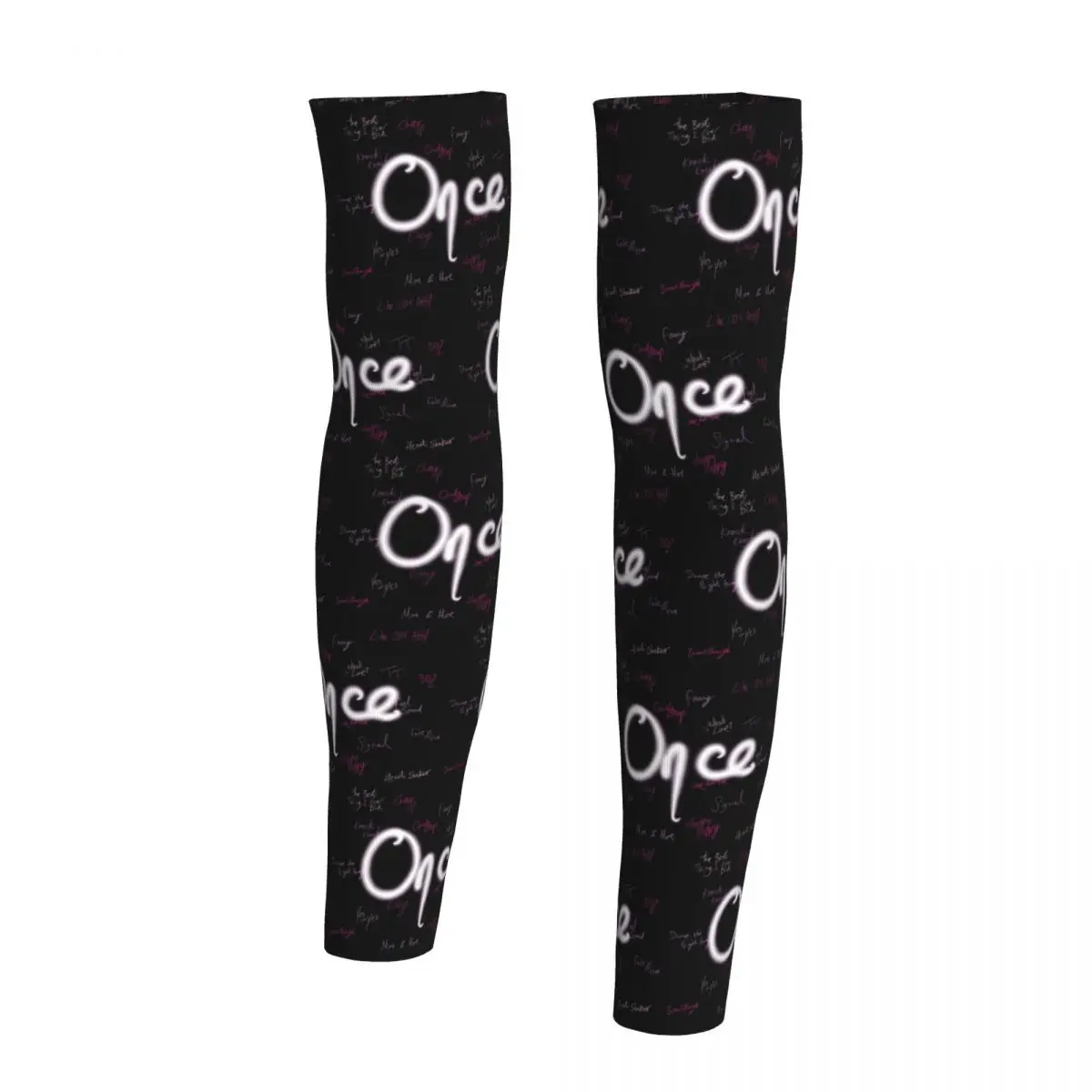 Once Twice Kpop Fan Arm Sleeves Мужчины Женщины Защита от солнца и ультрафиолета Татуировки Cover Up Спортивное охлаждение Велоспорт
