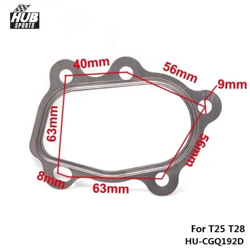 10PCS/LOT  T25 GT25 T28 Turbo Outlet Elbow Gasket (5 bolt) HU-CGQ192D