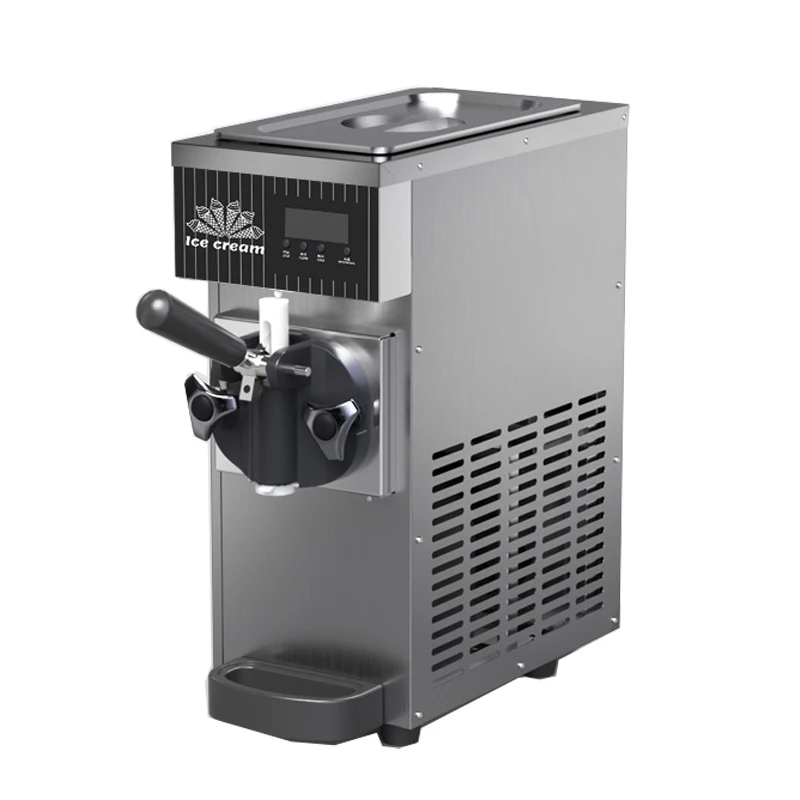 آلة آيس كريم ناعم القوام التجارية 110 فولت/220 فولت طاولة عمودية صغيرة نوع معدات تجميد رأس واحد