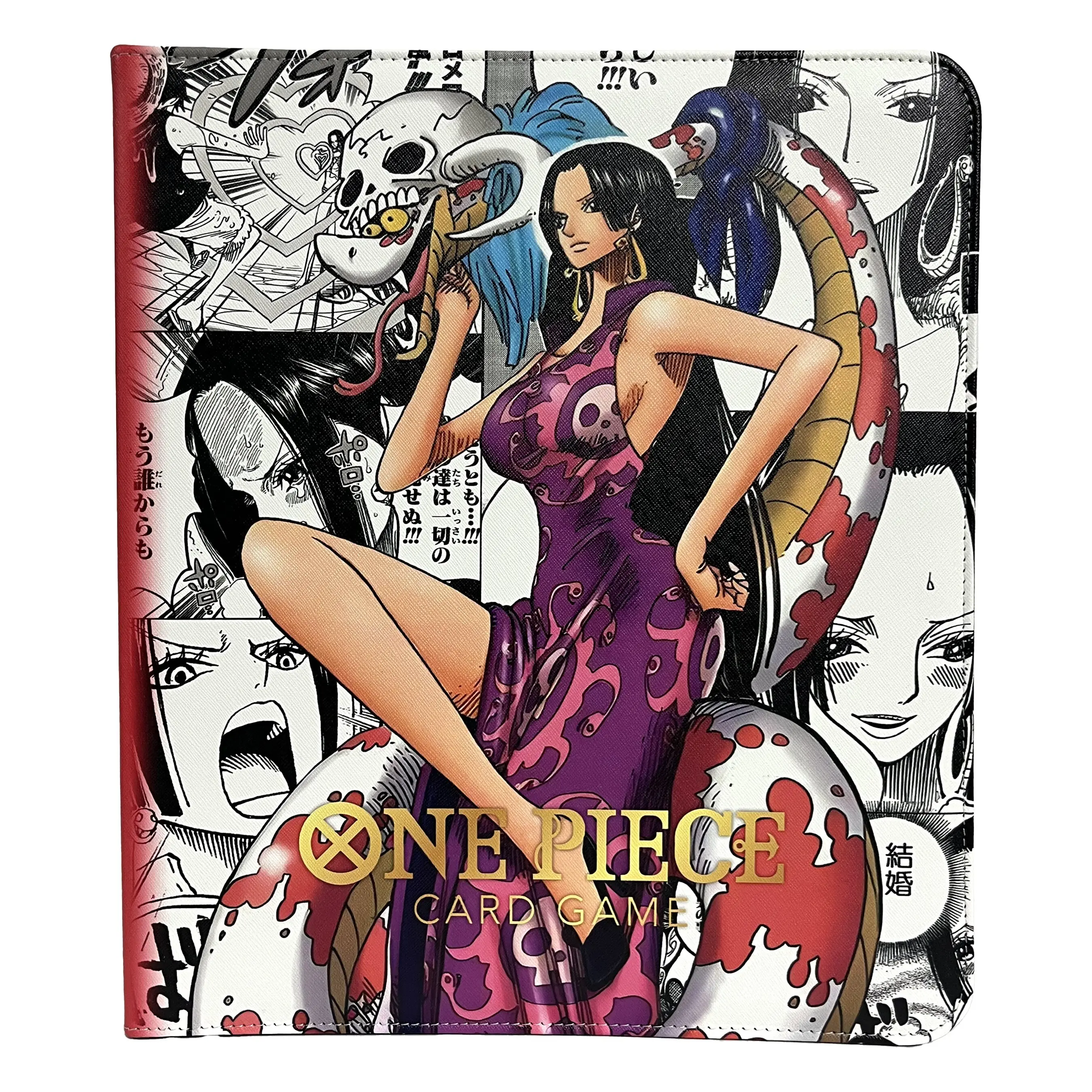 OPCG One Piece Card Binder Heroines Album Series Nami Nico Robin Uta 540pcs Card Holder 9 Grid PU Gold Stamping Folder Toy Gifts