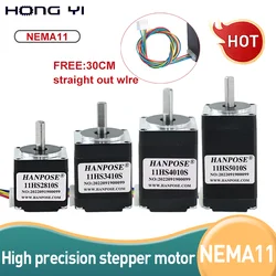 NEMA11 hybrid Stepper motor 11HS2810 3410  5010  28x28x34mm 0.17N.m 2 phases 4 wires 1.8 degrees for 3D Medical machinery