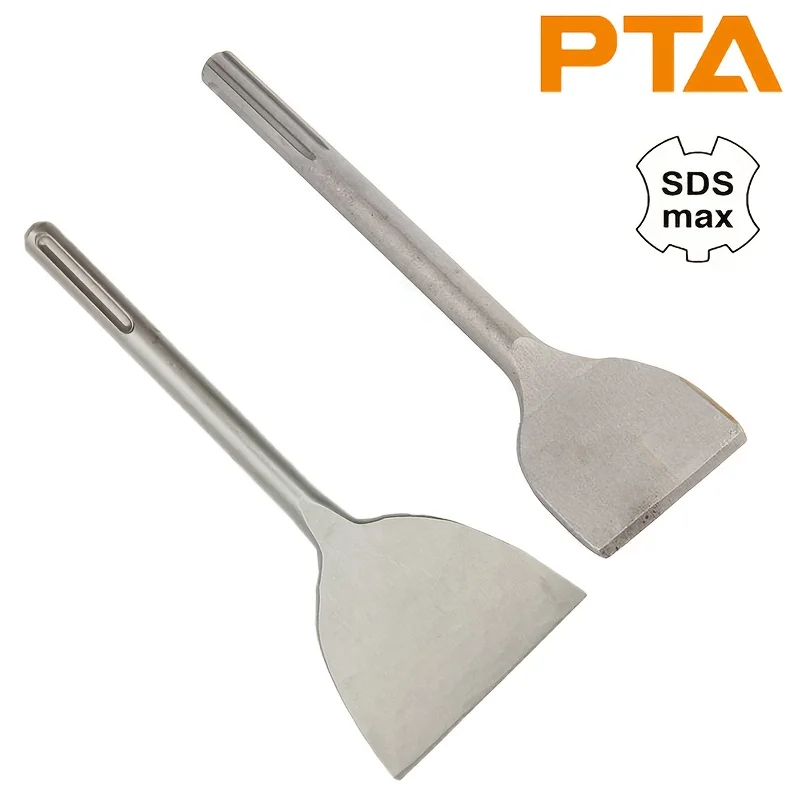 Cincel SDS MAX para desincrustación, cincel curvo ancho para martillo eléctrico, para eliminación de azulejos de pared y hormigón, broca de mampostería tipo pala