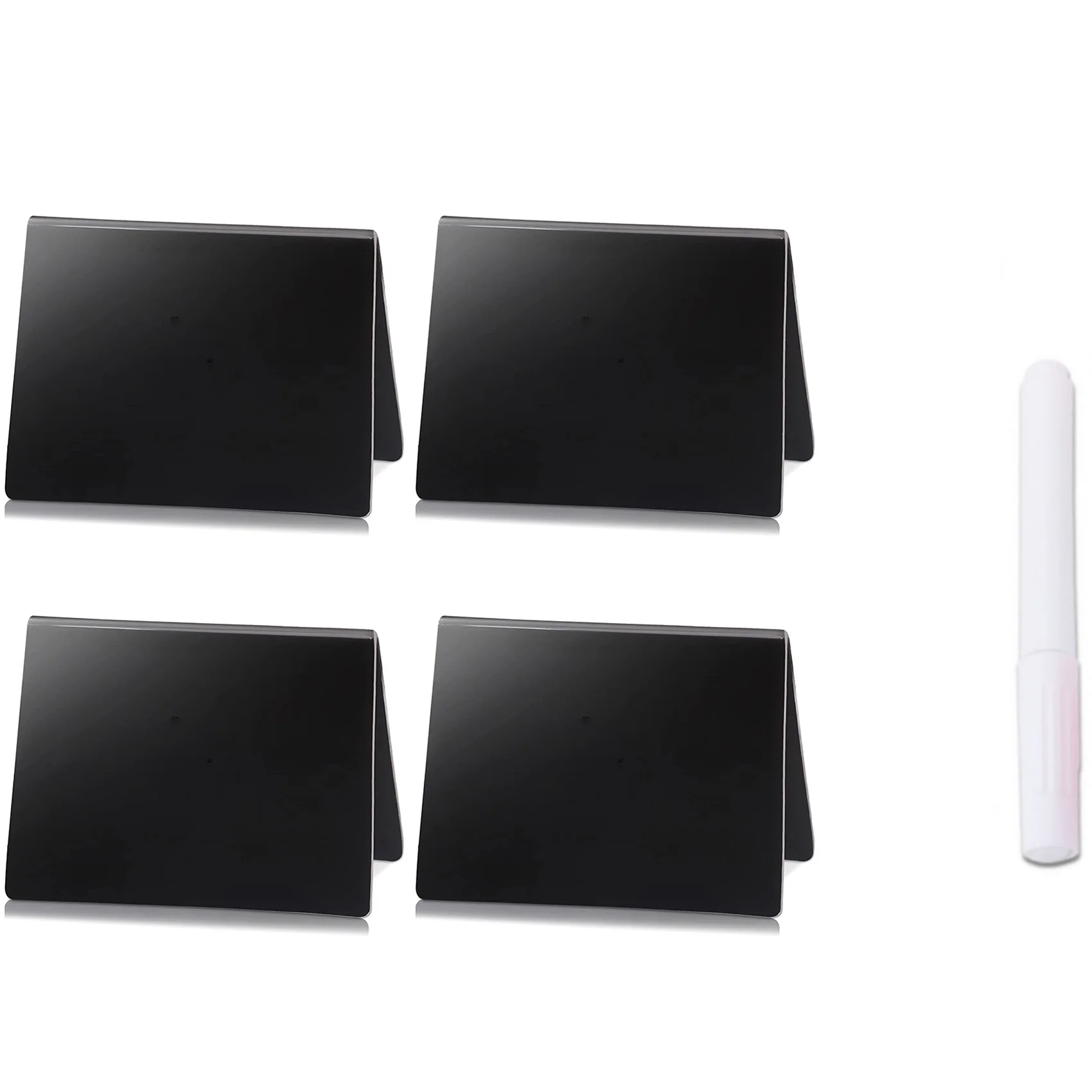 A33R-15 Pcs Acrylic Mini Chalkboard Sign For Food 4 X 3 Inch Small Chalkboard Sign Tabletop Chalkboard Signs Blackboard A