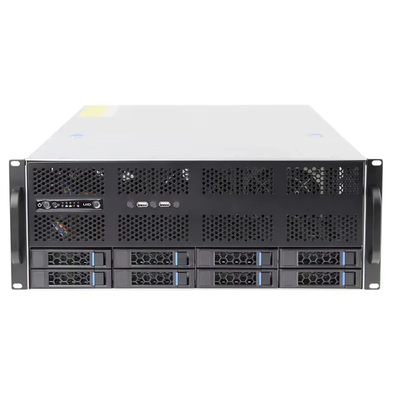 4U Server Chassis 8 Bay Hot Swap NAS Case for EATX Motherboard High Density Cloud Storage Rackmount Enclosure Data Center