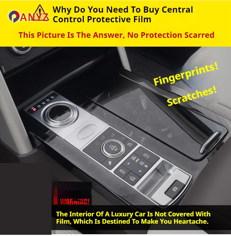 لتويوتا لاند كروزر 2024 2025 PPF طبقة حماية الملحقات الداخلية شفافة بولي TPU الملاحة والعتاد لوحة وحدة التحكم المركزية #4