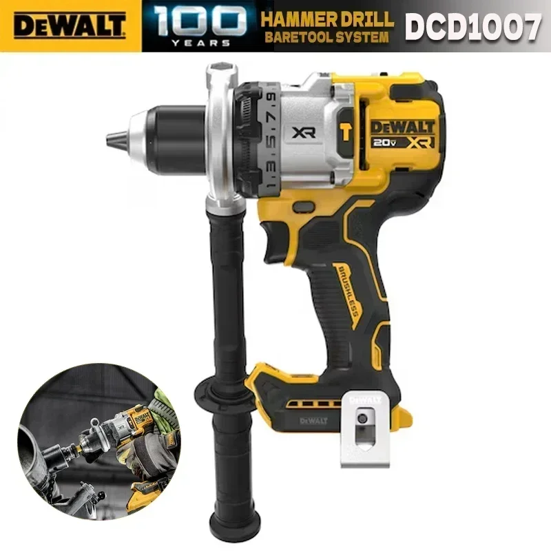 DEWALT DCD1007 Hammer Drill 20V MAX Brushless 1/2 inch 3-Speed ANTI-ROTATION Cordless Electric Hammer Power Tools DCD1007B