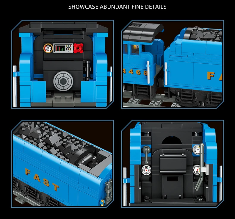 Technischer Baustein England Eisenbahn-Bausatz A4 Mallard Dampfzug Lehrreiches Spielzeug Sammlerstück für Geschenke – Detail 6