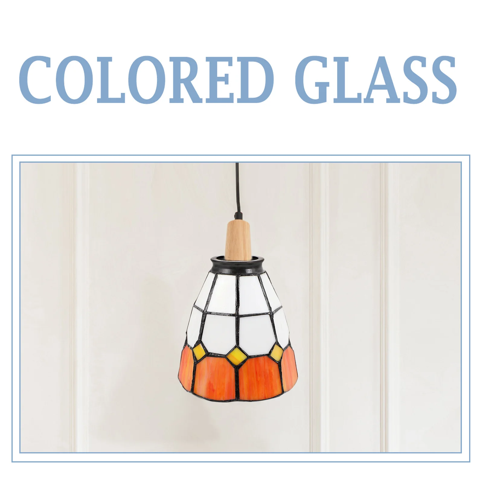 

1 шт. декоративный стеклянный абажур, простой цвет, подходящий настроение, освещение для дома, потолочный светильник, декор, стеклянный абажур