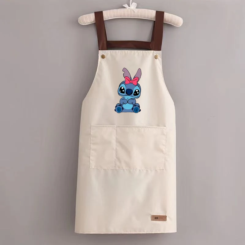 Lilo Stitch Apron Woman Man New Disney Anime Kawaii Cute Pinafore Kitchen Antifouling Pinny Home Fashion Accessory Adult Gift