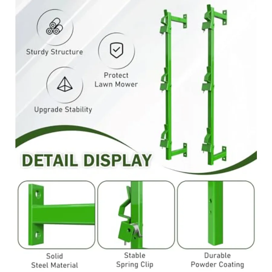 Weedeater Rack for Enclosed Trailer Weed Eater Trimmer Rack for Trailer Landscape Truck Holder Lawn Equipment Accessories Green