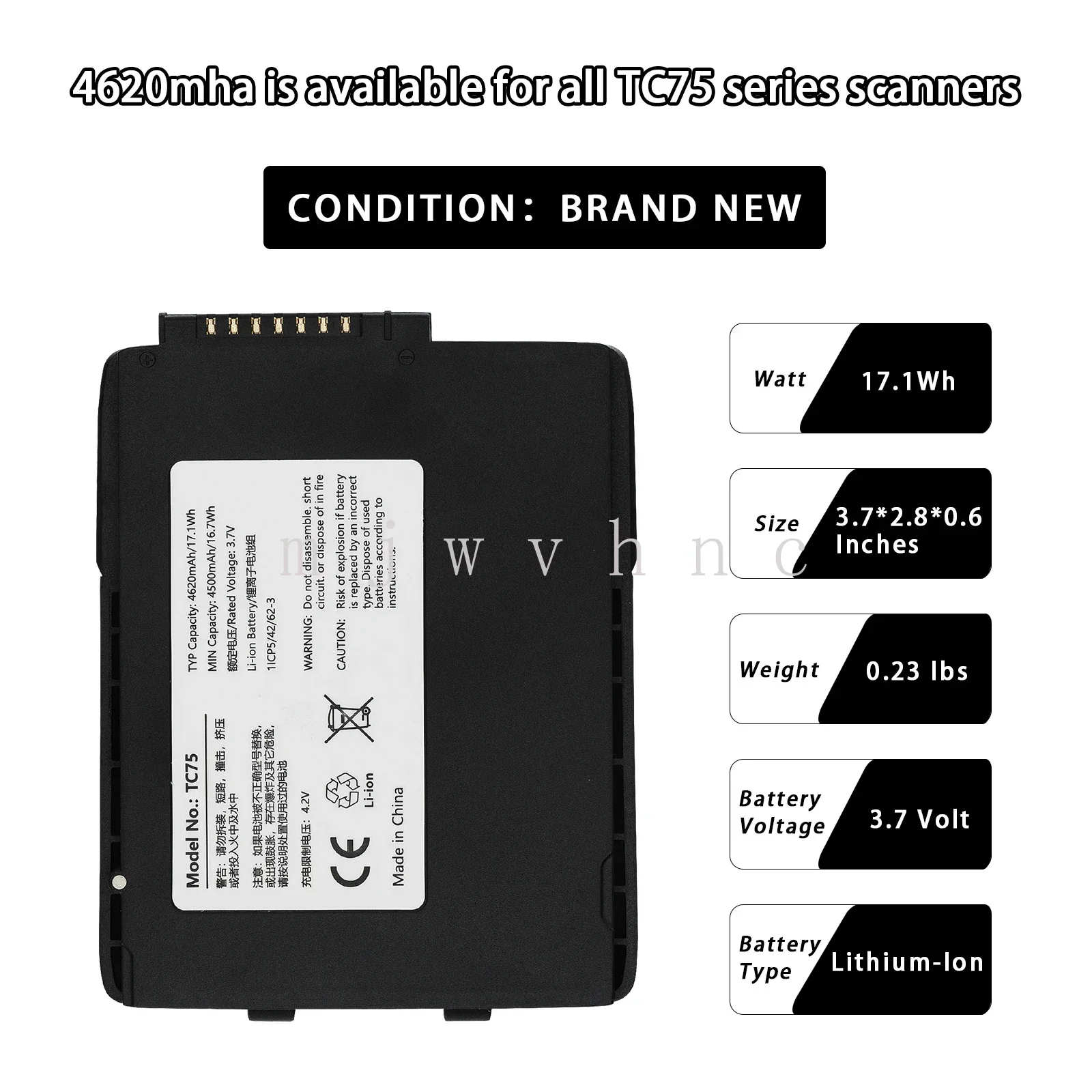 1/10pcs For Zebra Symbol TC70 TC75 TC77 Scanner Battery 82-171249-02 BT-000318-01
