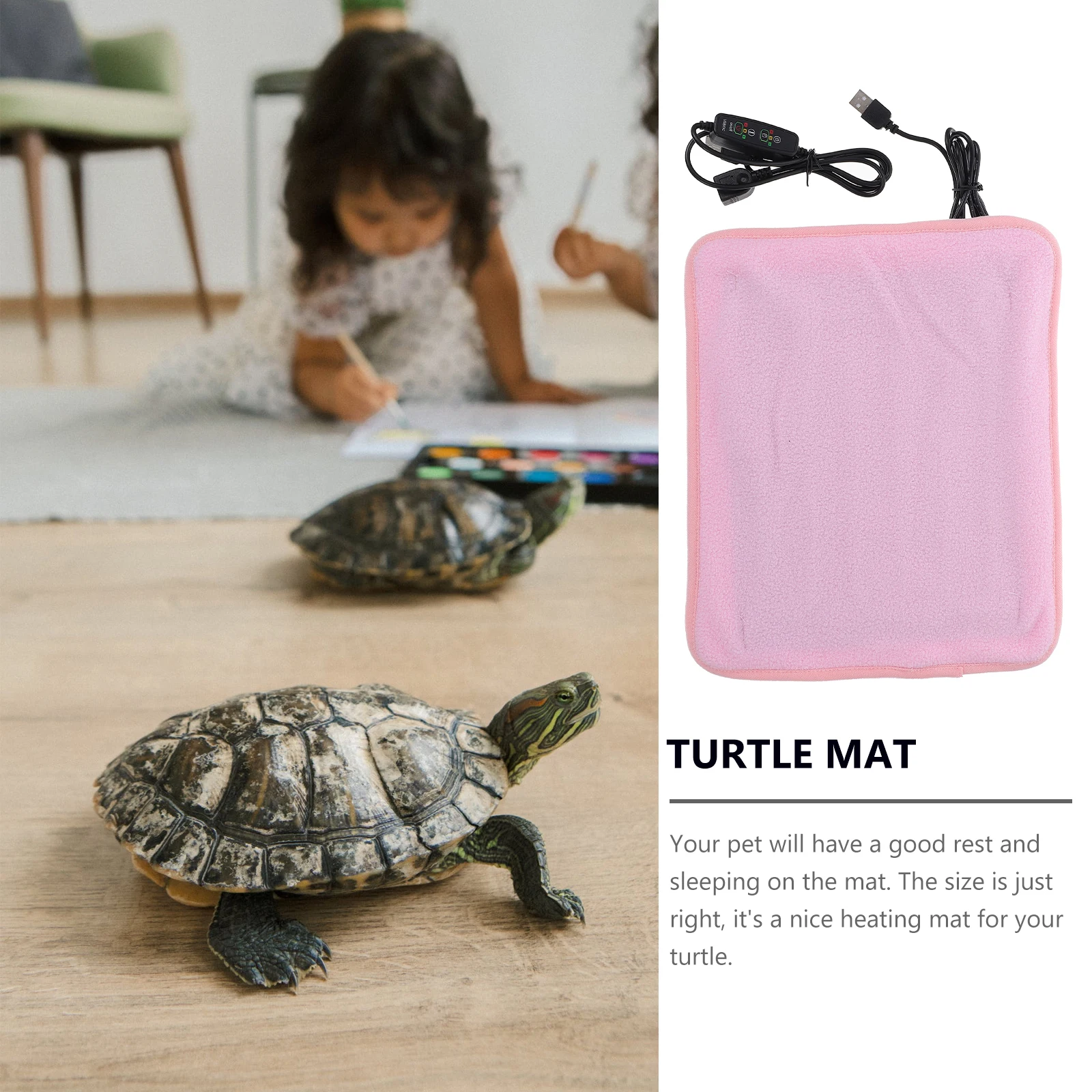 

1Pcs USB Heating Pad for Reptile Warm Sleeping Cushion for Pet Recovery and Winter Use Terrarium Heater Accessory