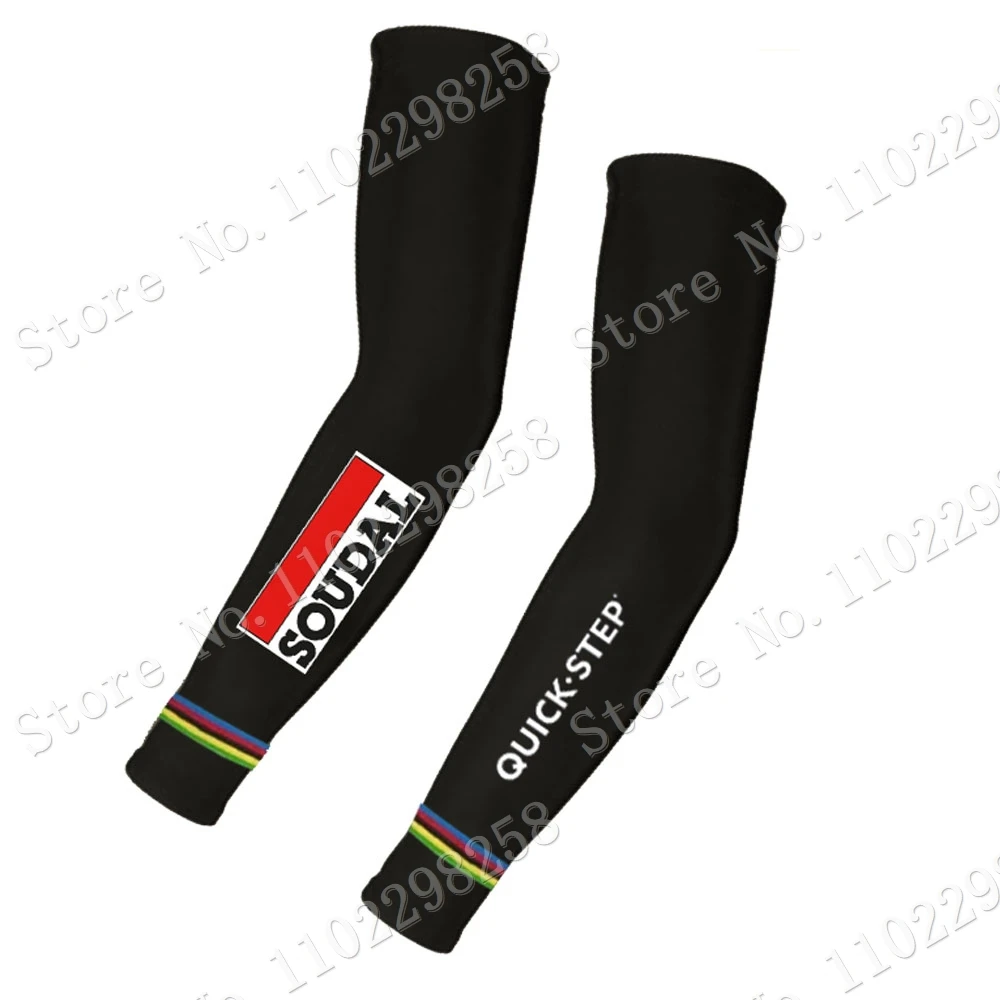 2023 Soudal Quick Step World Champion Leg Warmers UV Protection Julian Alaphilippe Cycling Arm Warmer Road Bike Leg Sleeve MTB