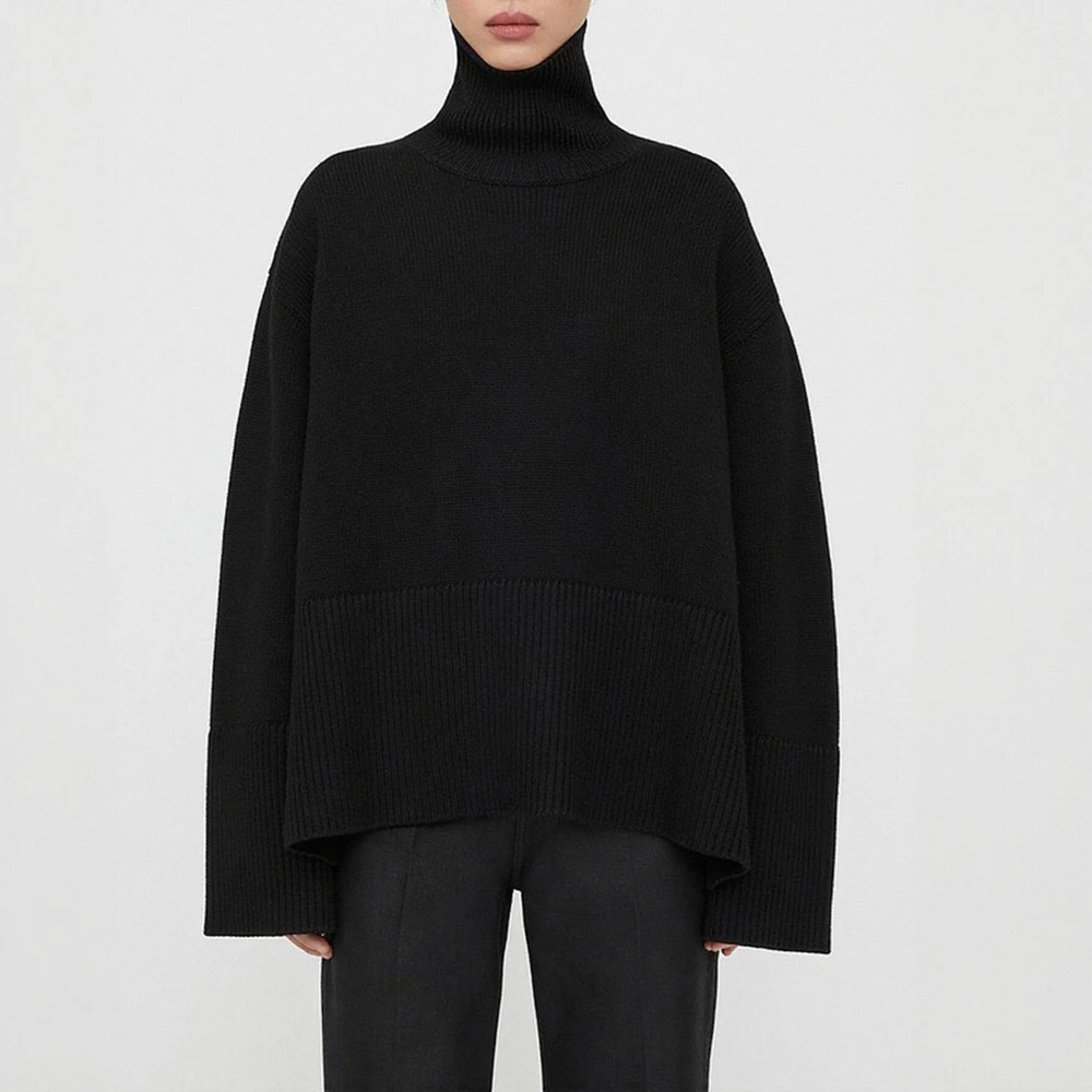 

Women's Long Sleeve High Neck Sweater Autumn Winter Trendy Chic Daily Commute Plain Style