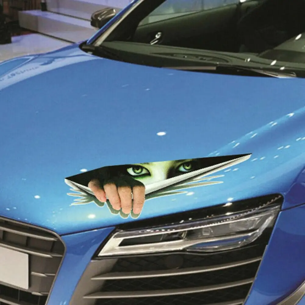 Creative 43*11cm 3D Waterproof Car Accessories Window Car Stickers Peeking Scary Eyes Auto-styling