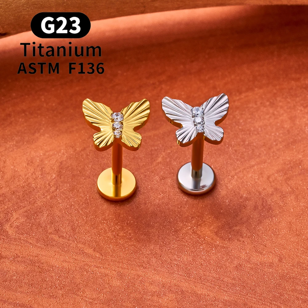 ASTM F136 Titan Tiny Trinity CZ Blumen-Labret-Stud 16G Knorpel-Ohrring Nasen-, Lippen-, Tragus-, Conch-, Helix-, Ohrläppchen-Piercing-Schmuck – Detail 24
