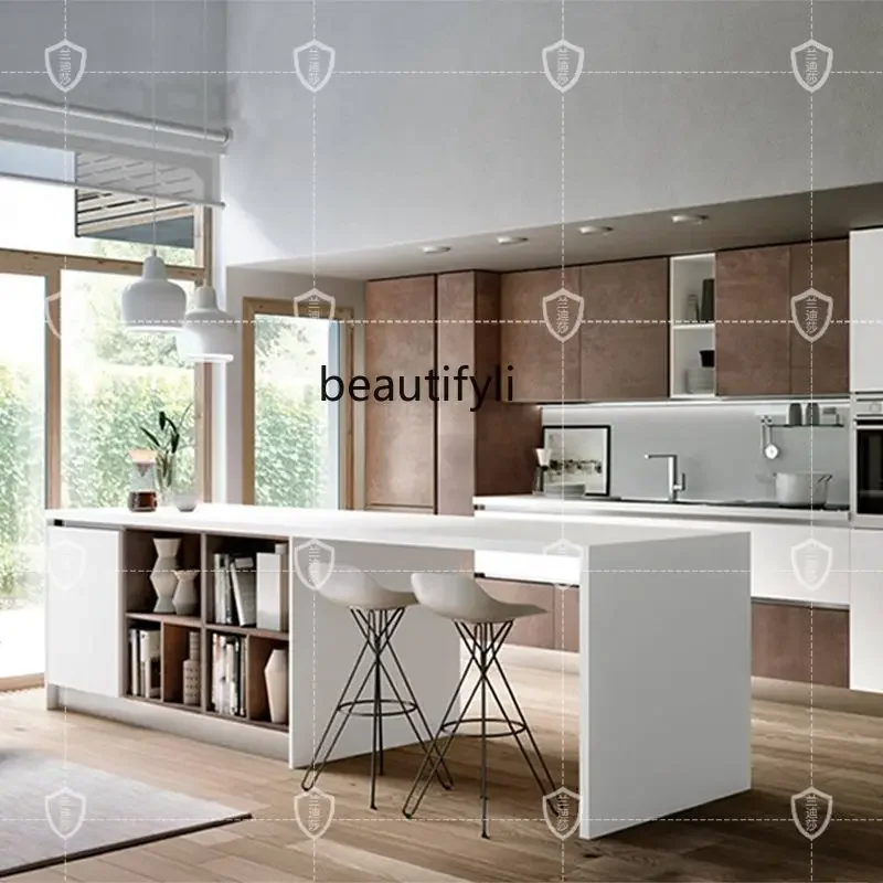 X11الطالية الحد الأدنى منصة مشروبات الجزيرة الوسطى الجدول وحدة التحكم المنزلية متعددة الوظائف الجدول جزيرة تايبي طاولة طعام أوروبية #5