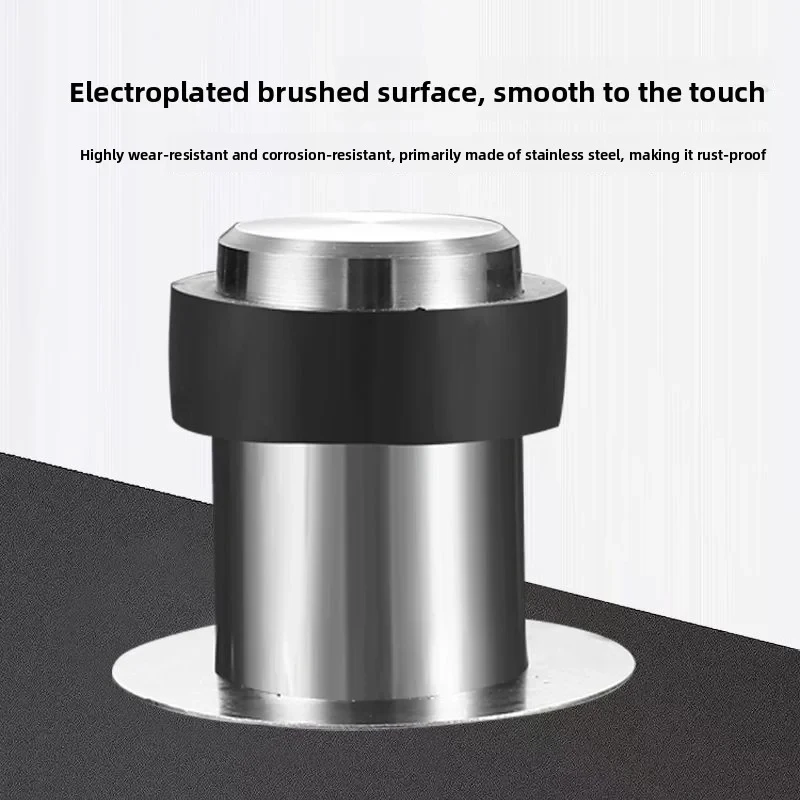 

Stainless Steel Door Stopper with Rubber Floor Gaskets Safety Security for Home Cleaning And Backsplashes