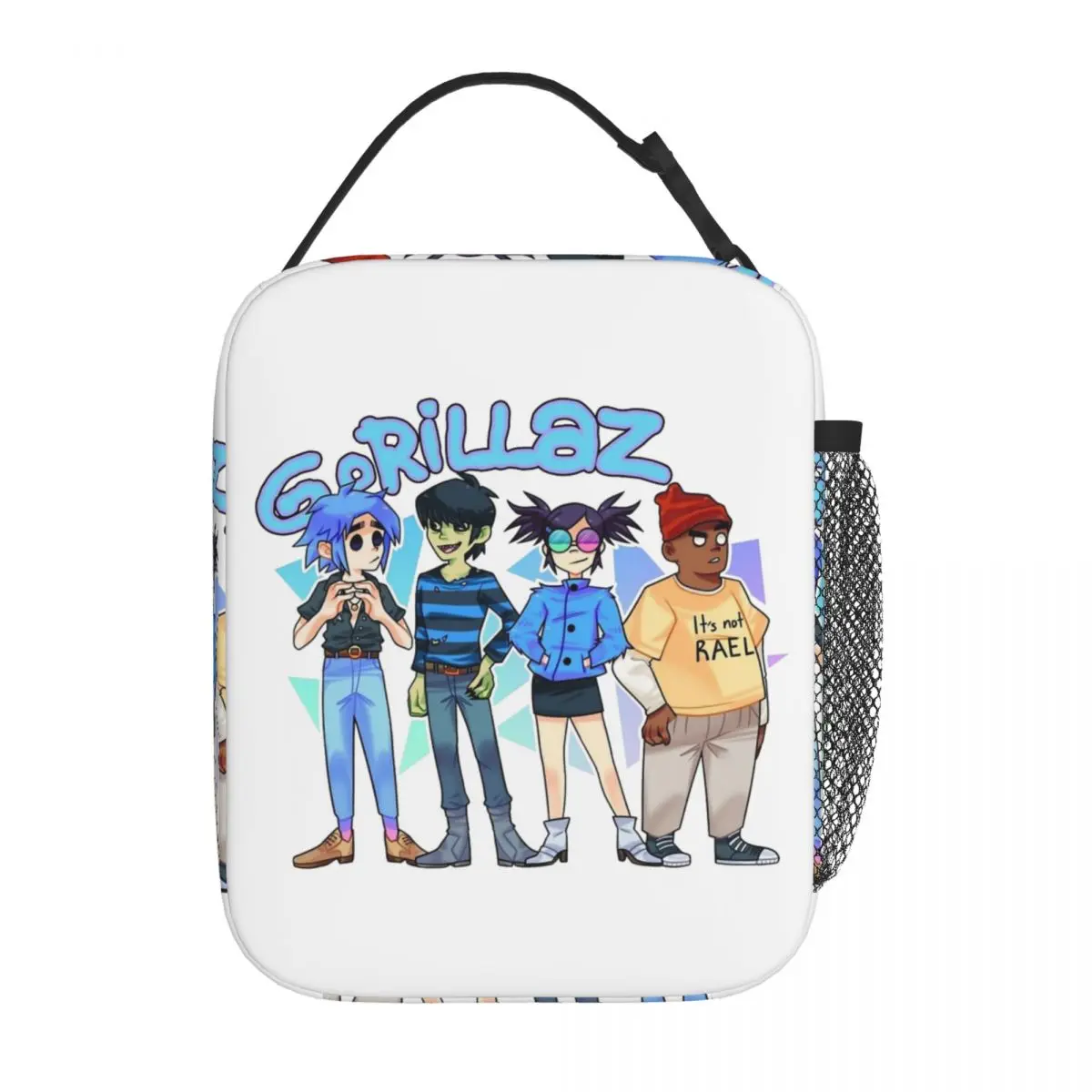 Gorillaz Tripulação Rock Band Merch Isolado Almoço Sacola para Viagem Food Box, reutilizável térmica Cooler Bento Box