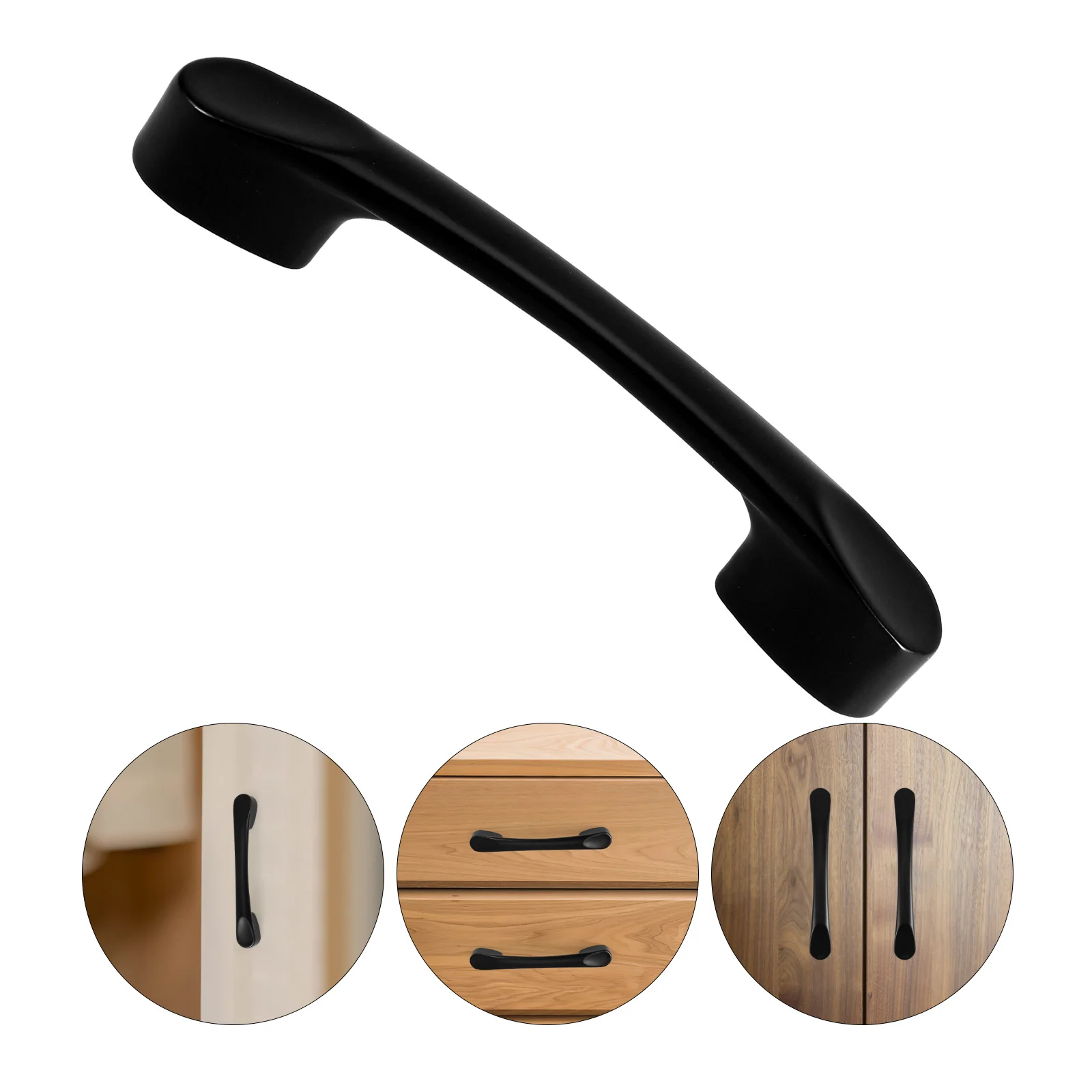 

Black Zinc Alloy Kitchen Cupboard Handle Durable Cabinet Drawer Wardrobe Door Hardware Knobs Kitchen Cupboard Handles
