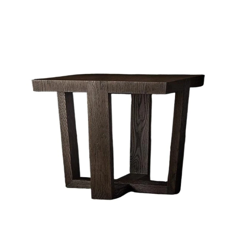 

Light luxury solid wood coffee table, French country retro furniture Nordic simplicity