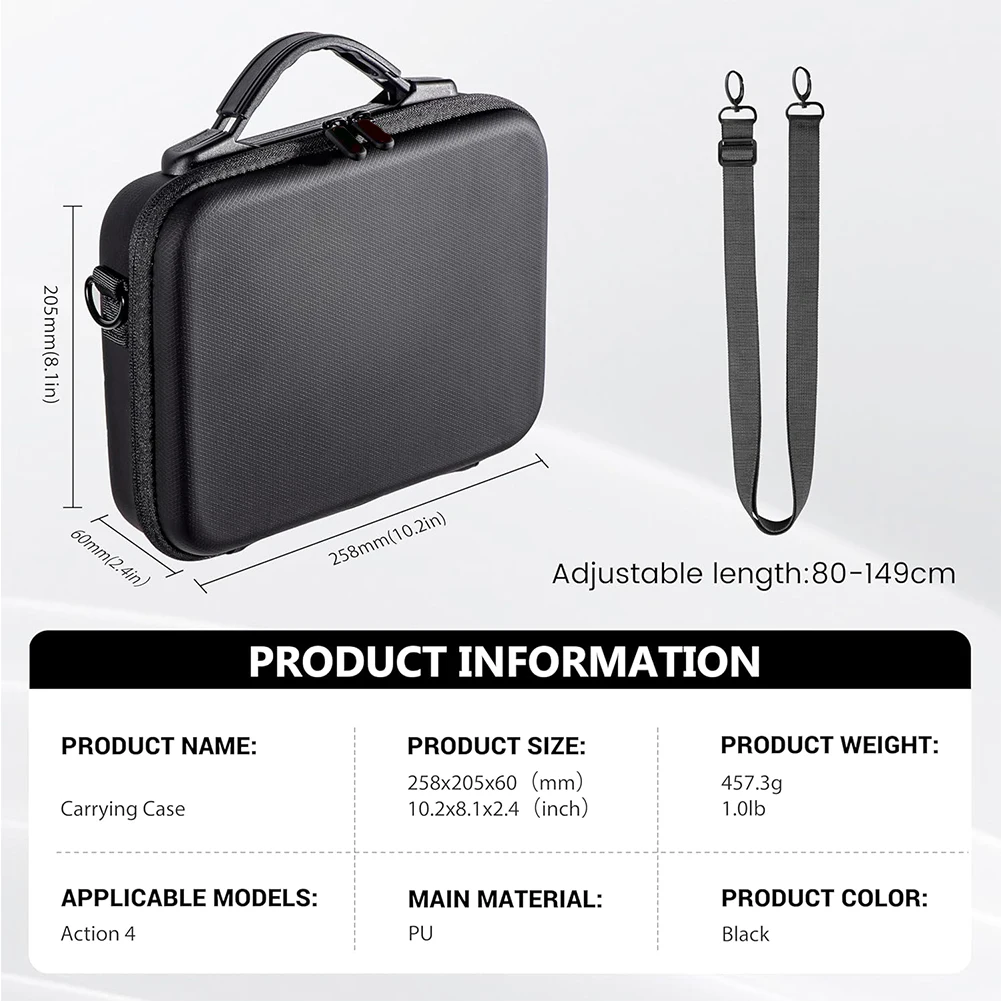 Custodia per il trasporto portatile custodia protettiva per fotocamera custodia da viaggio compatibile per DJI Action 3/Action 4 accessori per fotocamere