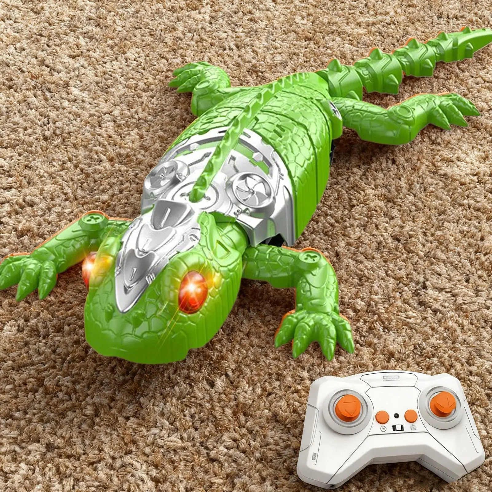 Brinquedo robô lagarto de parede de escalada com controle remoto biomimético realista, gecko de controle remoto que escalar vidro e paredes lisas