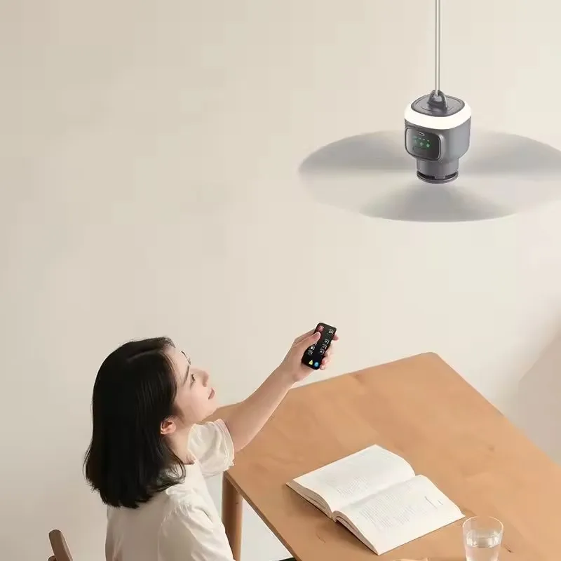 Remote Control Large Size Ceiling Fan USB Wireless Cooling Fan 12000\8000mAh Portable LED Night Light Camping Fan Ceiling Fan image 5