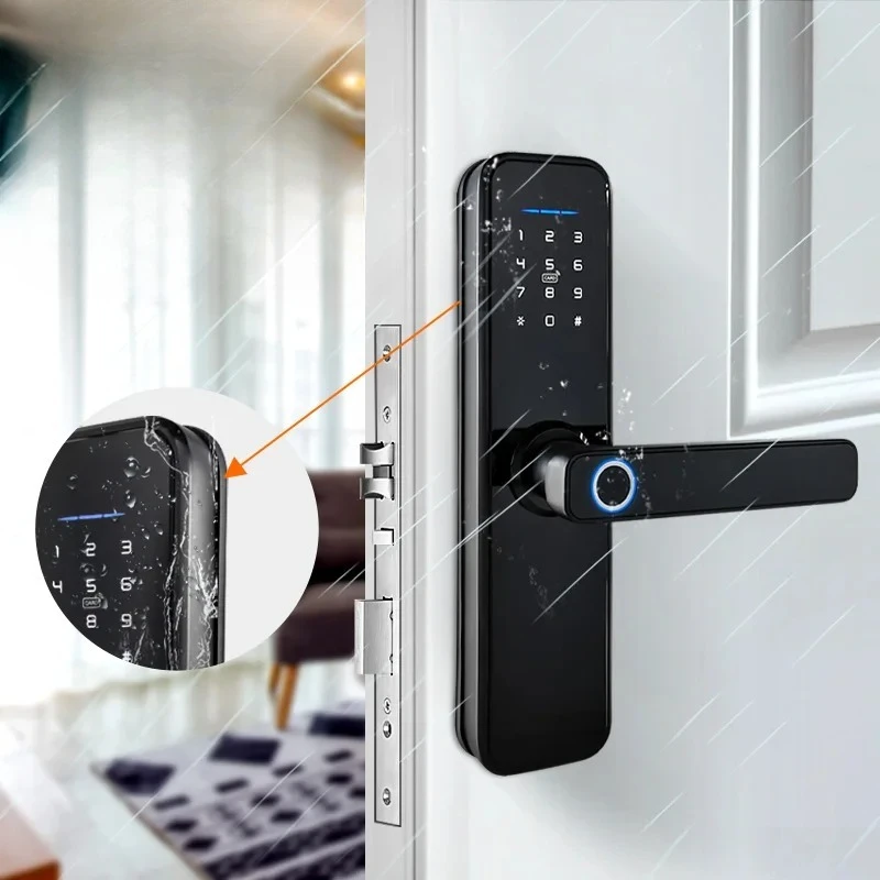 cerradura intelige X5 Waterproof Tuya Biometric Fingerprint Security Intelligent Smart WiFi APP Password Electronic Door Lock