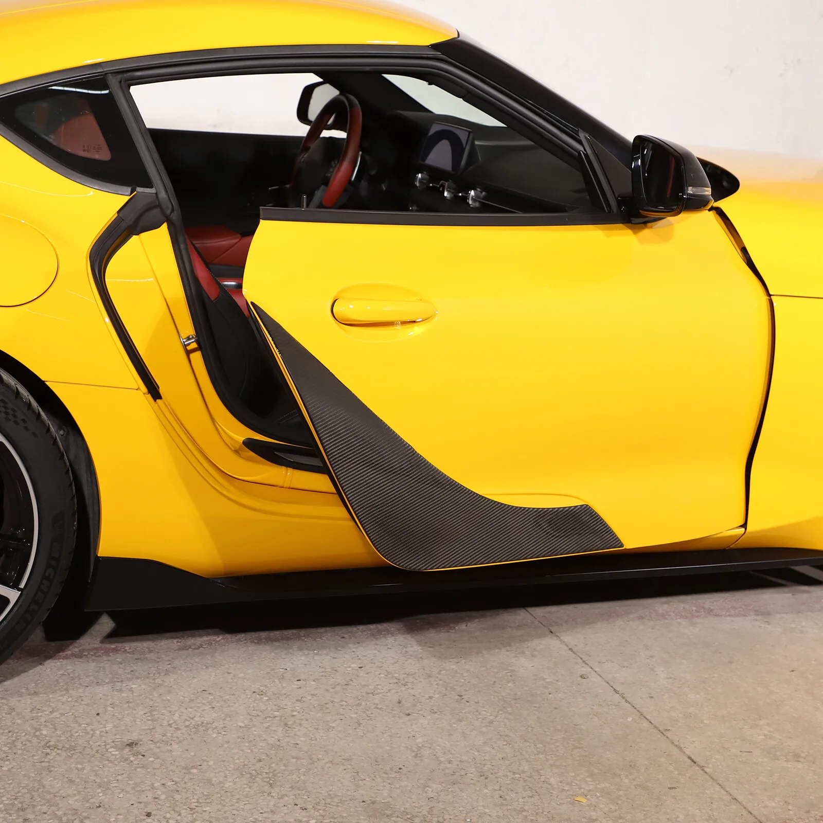 

Carbon Car Side Door Fender Vent Trim Panel Sticker For Toyota Supra GR A90 MK5 2019-2024 Side Racing Body Kits Air Vent Cover