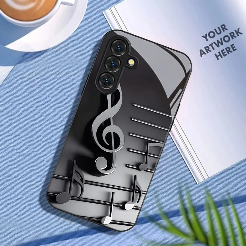 High-quality texture treble clef music symbol printed pattern Suitable for Samsung for Galaxy S9+/S10/S20+/S20 Ultra/S21 5G/S21
