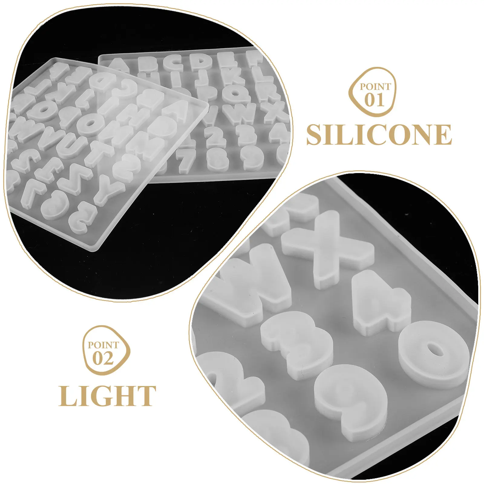 

2 шт. силиконовые формы для цифр и букв для изготовления подвесок, брелоков, украшений из эпоксидной смолы, для творчества и рукоделия