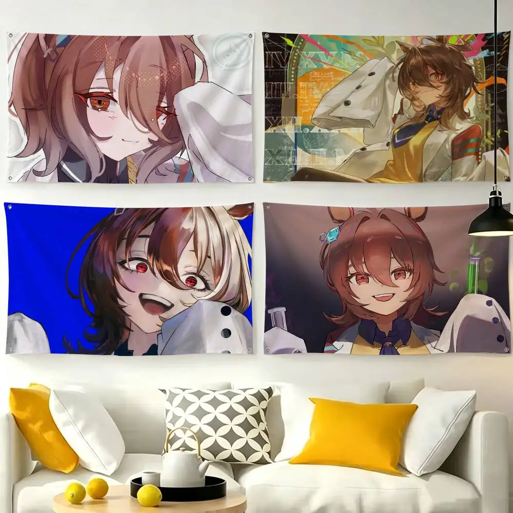 Umamusume Agnes Tachyon  Flags for Bedrooms Home Decor Items Outdoor Decors Garage Decoration Flaga