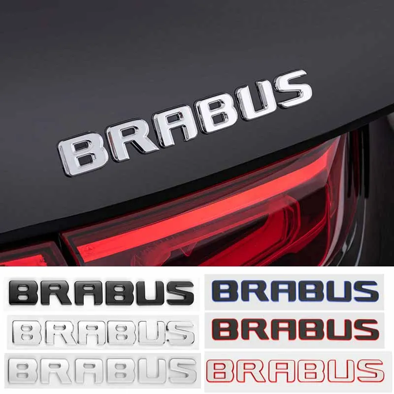 ABS Car Letters Fender Trim Badge Rear Trunk BRABUS Emblem Sticker For Mercedes AMG C43 E43 GLE43 GLC43 W205 W213 Accessories