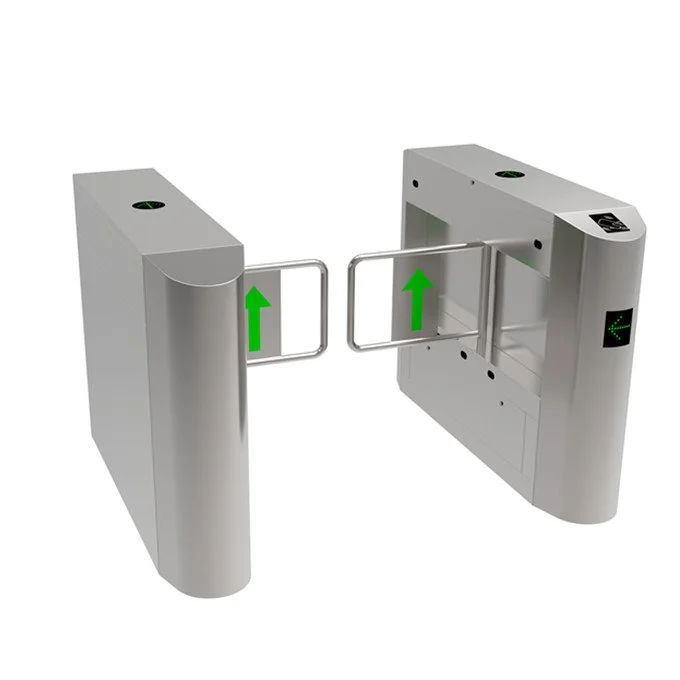 Luxury Security Remote Access Control System 304 Stainless Steel Bi-directional RFID Scanner QR Code Reader Swing Gate Turnstile